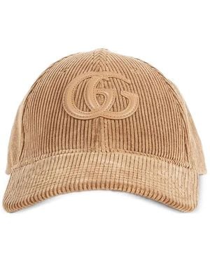 Gucci Baseballkappe aus Cord - Natur