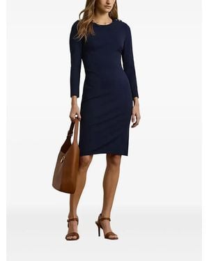 Ralph Lauren ボタンディテール ドレス - ブルー