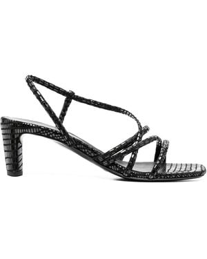 Roberto Del Carlo Strappy 60Mm Heel Sandals - Black