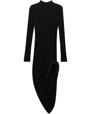 Alexander Wang Twisted Drape Hem Dress - Black