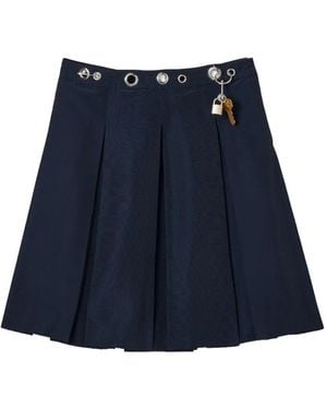 Marc Jacobs Falda Midi Con Imperdible - Azul