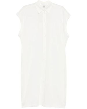 TOTEME Sleeveless Jersey Midi Shirt Dress - White