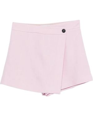 MSGM Button Wrap Shorts - Pink
