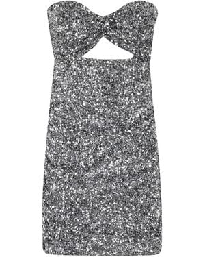 Amen Cut-Out Mini Dress - Grey