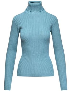 Essentiel Antwerp Gerippter Kelmuse1 Rollkragenpullover - Blau