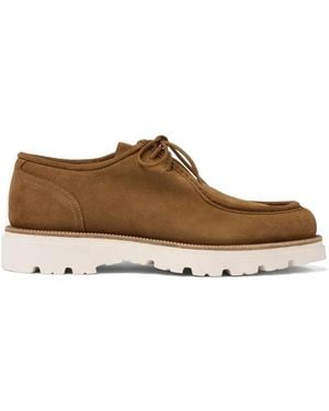 SCAROSSO Damiano Lug-Sole Derby Shoes - Brown