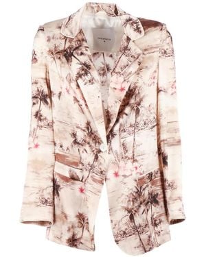 Shirtaporter Graphic-Print Blazer - Pink