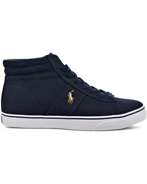 Polo Ralph Lauren Logo-Detail High-Top Trainers - Blue