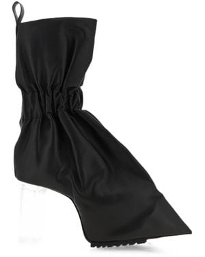 Rick Owens Pull On Cuffed Taquito Ankle Boots - Black