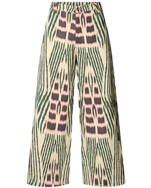Rabens Saloner Print Pants - White