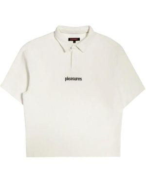Pleasures Logo-Embroidered Polo Shirt - White