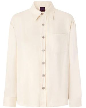 Pinko Chemise En Sergé À Effet Peau De Pêche - Natural