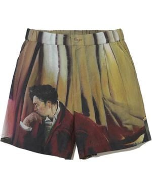 Undercover Elasticated Printed Shorts - Green