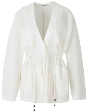 Dorothee Schumacher Drawstring Mesh Cardigan - White