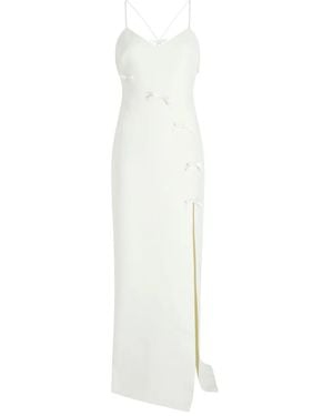 Cinq À Sept Vestido Largo Elea Con Lazo - Blanco