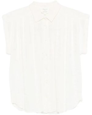 MAISON 123 Derry Embroidered Sleeveless Shirt - White