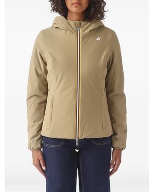 K-Way Lily Hooded Reversible Jacket - Natural