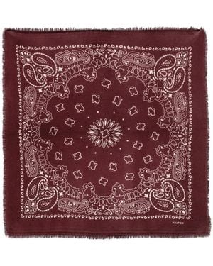 Kujten Hachiko Schal Mit Paisleymuster - Rot