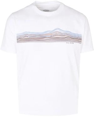 Pal Zileri T-Shirt À Imprimé Paysage - White