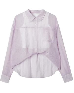 B+ AB Balloon-Sleeve Shirt - Purple