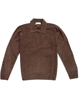 Gran Sasso Polopullover Aus Bouclé-Strick - Braun