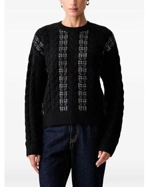 Guess Cable-Knit Jumper - Black