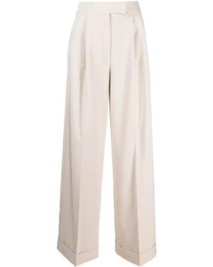 D.exterior Pressed-Crease Flared Trousers - White
