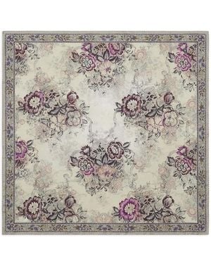 Pierre Louis Mascia Cialda Floral-Print Bandana Scarf - Grey