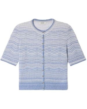 Sandro Cardigan Mit Zickzackmuster - Blau
