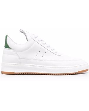 Filling Pieces Branded Heel-Counter Trainers - White