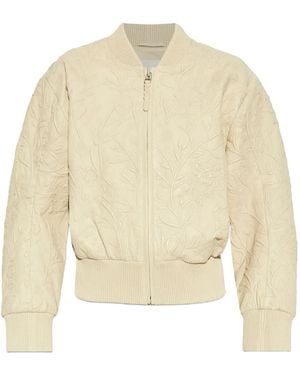 Munthe Ferril Leather Jacket - White