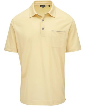 ZEGNA Pocket Short-Sleeve Polo Shirt - Yellow
