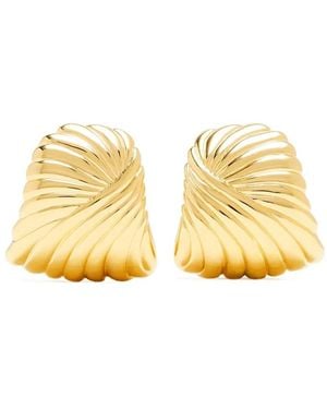 Missoma Orecchini A Bottone Ripple - Metallizzato