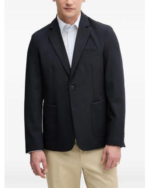 Benetton Single-Breasted Notched-Lapel Blazer - Black