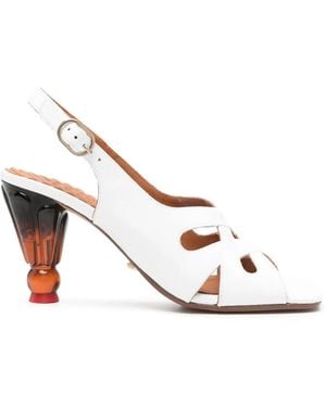 Chie Mihara Utrile Cut-Out Heeled Sandals - White
