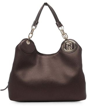 Liu Jo Medium Logo-Plaque Chain-Link Tote Bag - Brown