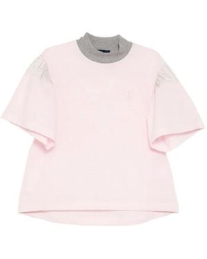 Kolor Logo-Embroidered T-Shirt - Pink
