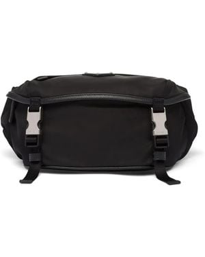 Prada Re-Nylon And Saffiano Leather Shoulder Bag - Black
