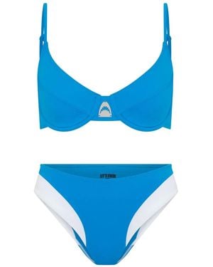 Let's Swim Wired Bralette Bikini Top - Blue