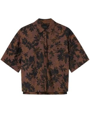 Lee Mathews Ivy Floral-Pattern Shirt - Brown