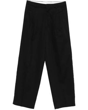 Amaranto Belt-Loops Trousers - Black