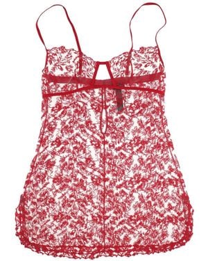La Perla Camisola Con Encaje Floral - Rojo