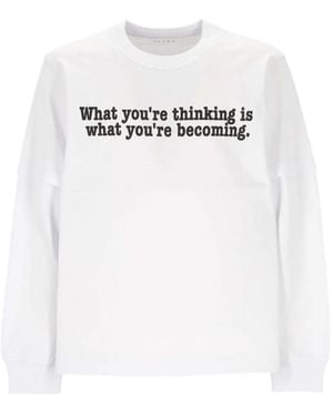 Sacai Camiseta Muhammad Ali De Manga A Capas - Blanco