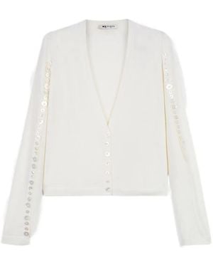 Ports 1961 Sequin-embellished Button Cardigan - ホワイト