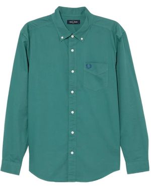 Fred Perry Camicia Con Tasca - Verde