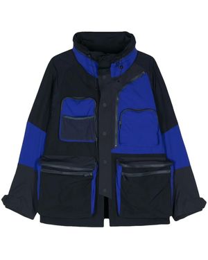 White Mountaineering カラーブロック パーカーコート - ブルー