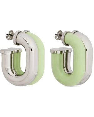 Rabanne Pendientes de eslabones - Verde