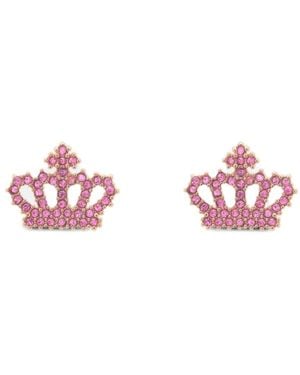 Juicy Couture Pendientes Con Motivo De Corona - Rosa