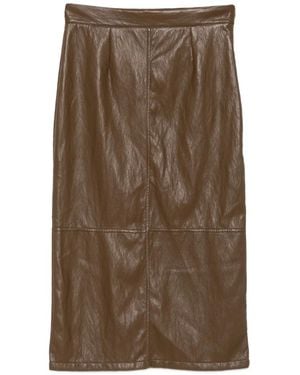 Dixie Jupe Mi-Longue À Taille Haute - Brown
