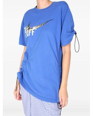 1/OFF Kleid mit Kordelzug - Blau